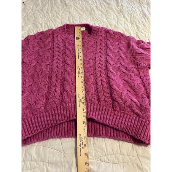 Oversized Chunky Cable Knit Sweater Cotton Blend Goodnight Macaroon O/S Comfy - Picture 5 of 13